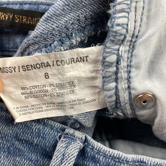 KARDASHIAN PREMIUM DENIM KIM CURVY STRAIGHT LEG RIPPED DISTRESSED JEANS SIZE 8 - Picture 11 of 11